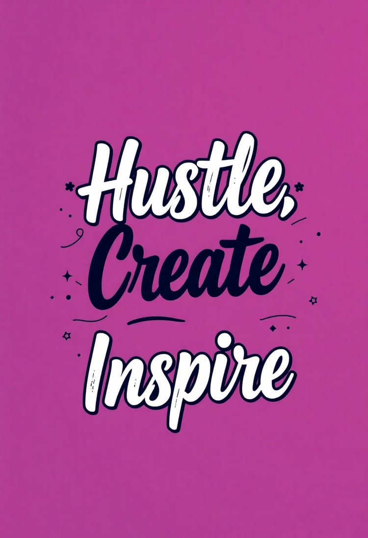 Hustle, Create, Inspire T-Shirt Design