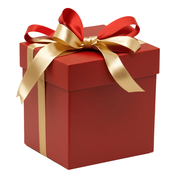 Red Gift Box PNG Free Download