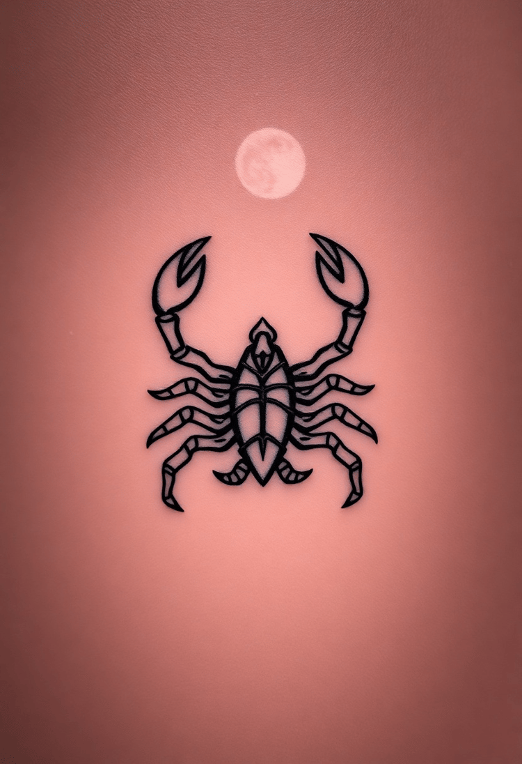 Scorpio Tattoo on a Starry Night