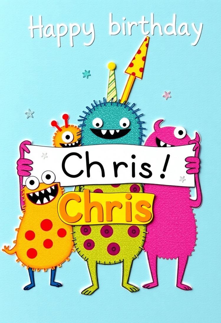 Monstrously Fun Birthday Card