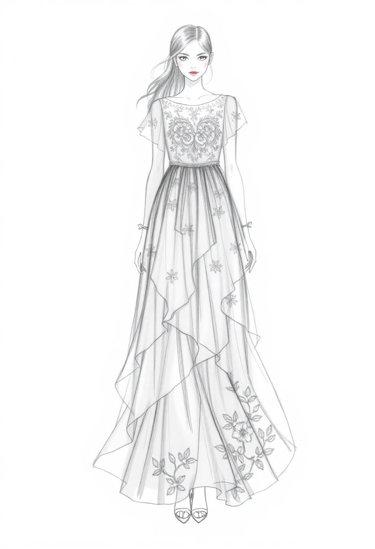 Romantic Bohemian Dress Design