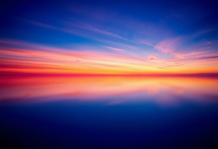 Abstract Sunset Wallpaper with Vibrant Gradient Colors