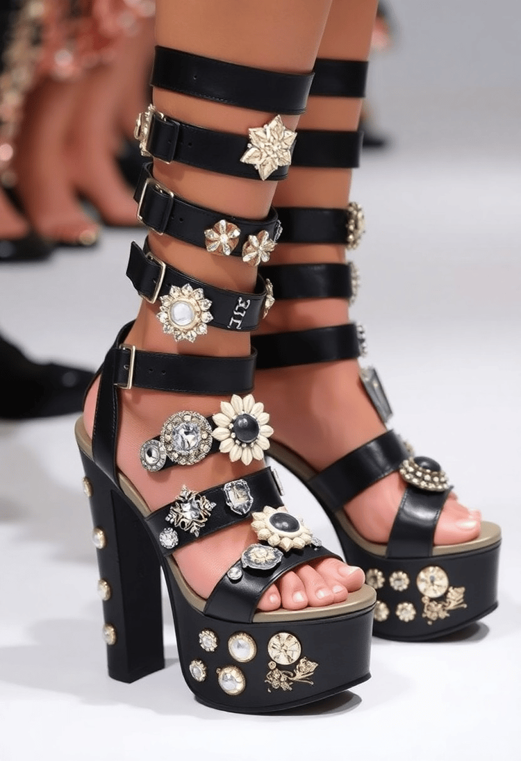 Customizable High-Heel Platform Sandals