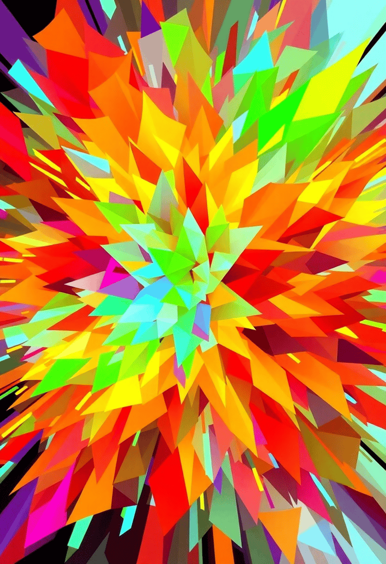 Dynamic Polygonal Color Burst