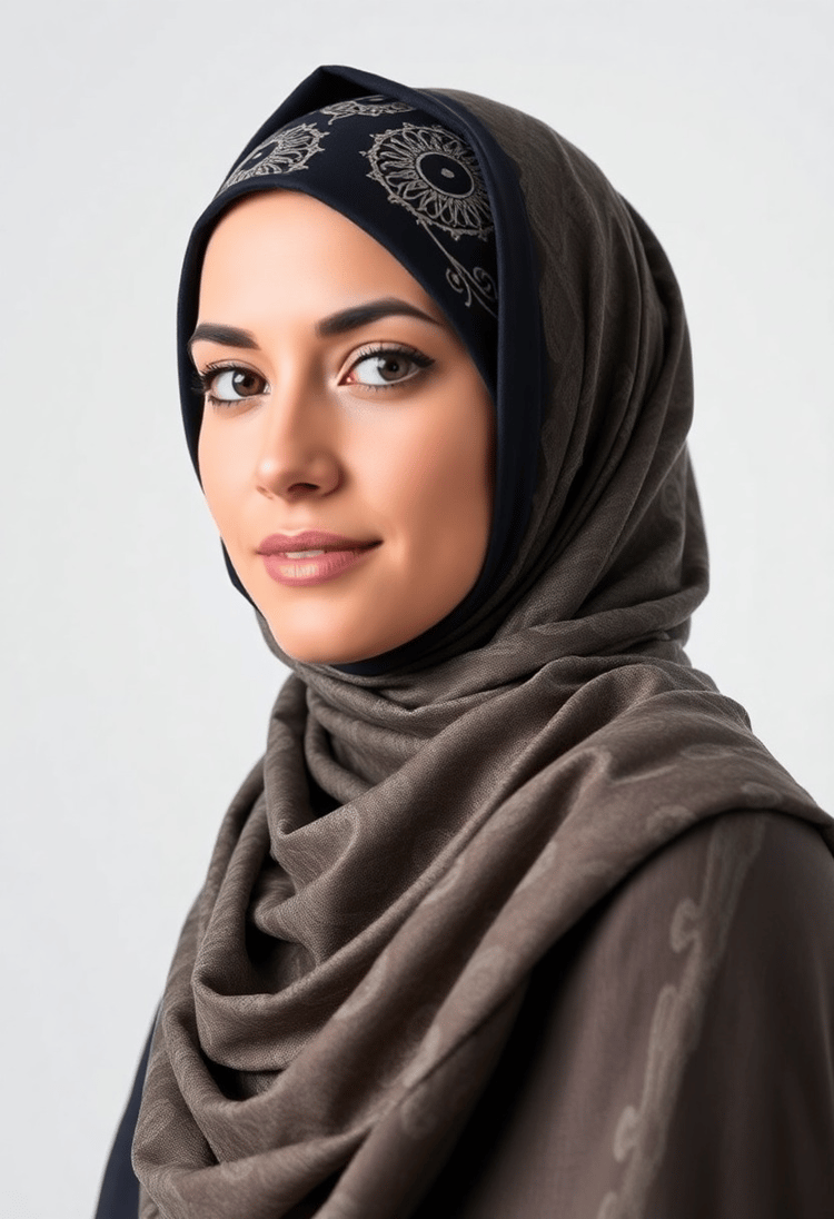Middle-Eastern Woman Wearing a Hijab, Radiating Confidence
