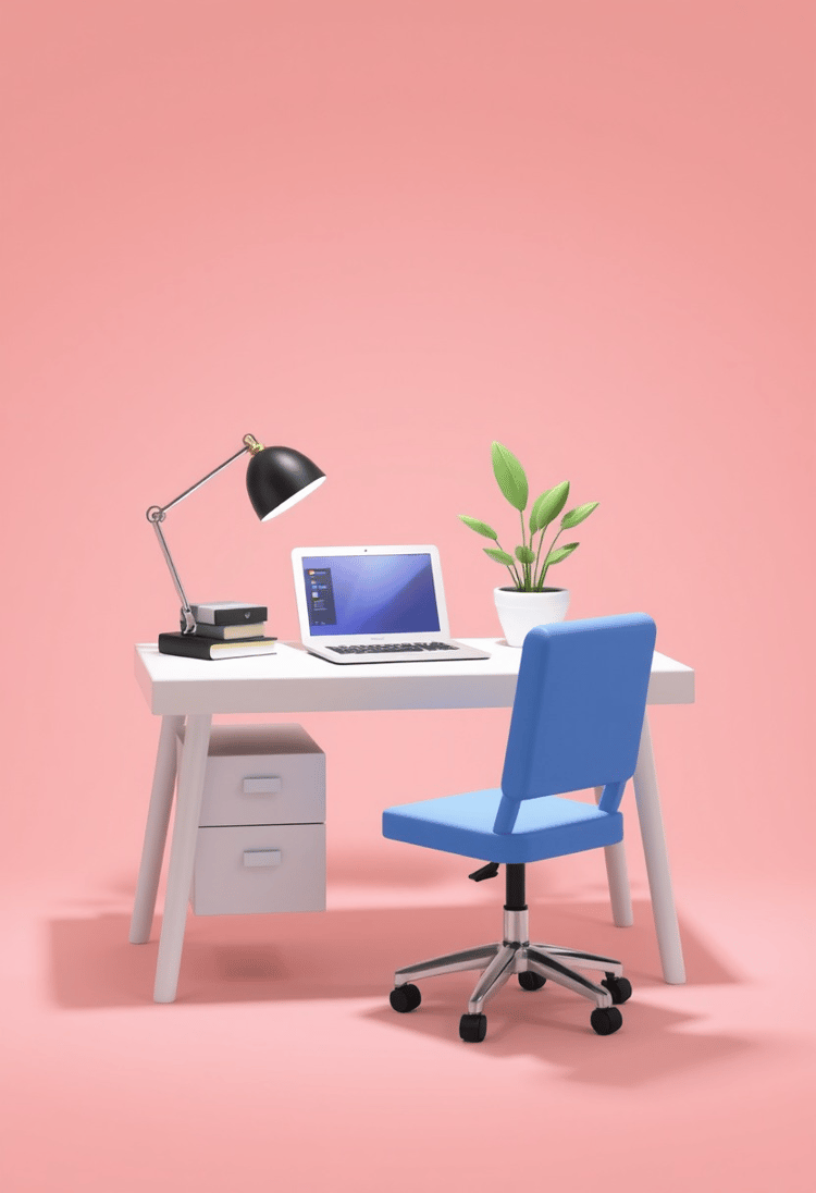 3D Cartoon Office Illustration