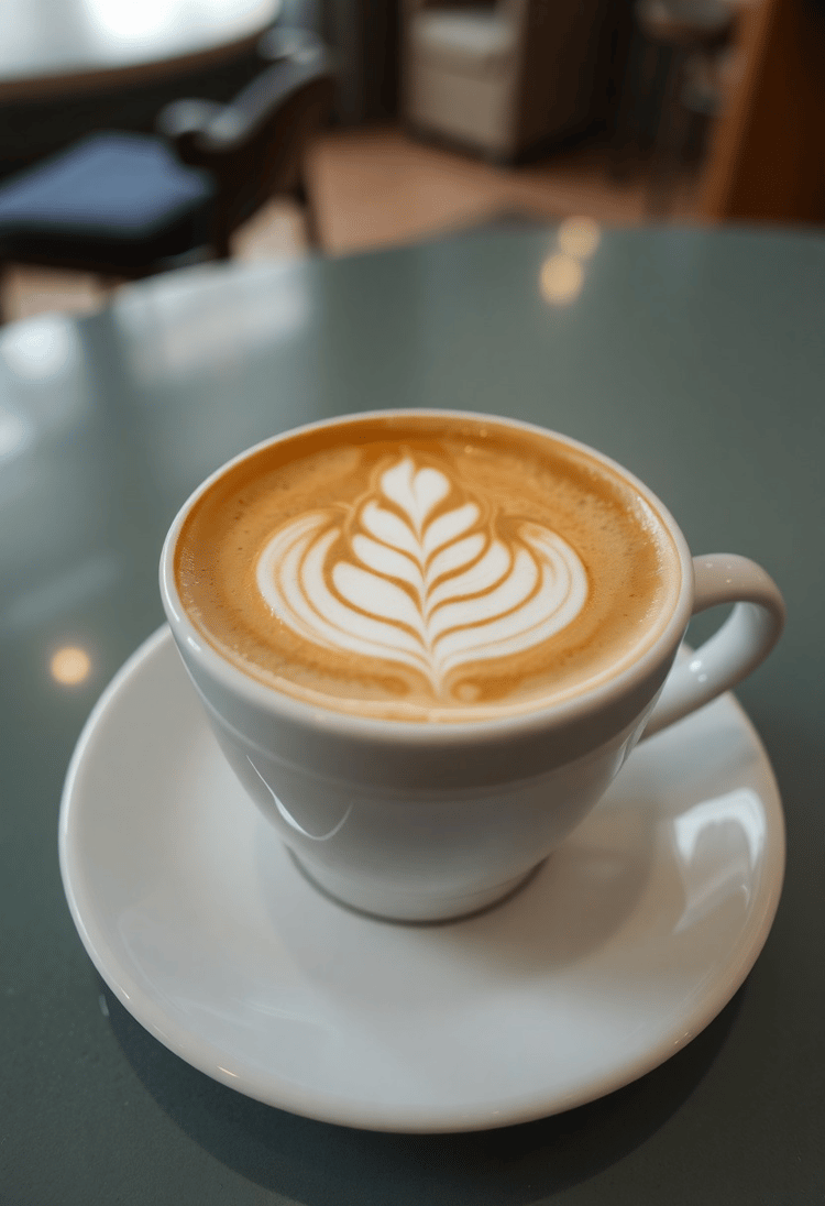 Artisan Latte with Intricate Latte Art