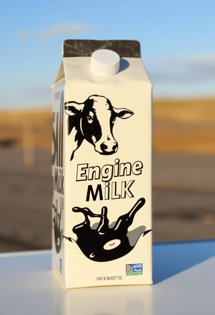 Engine Milk Car Oil