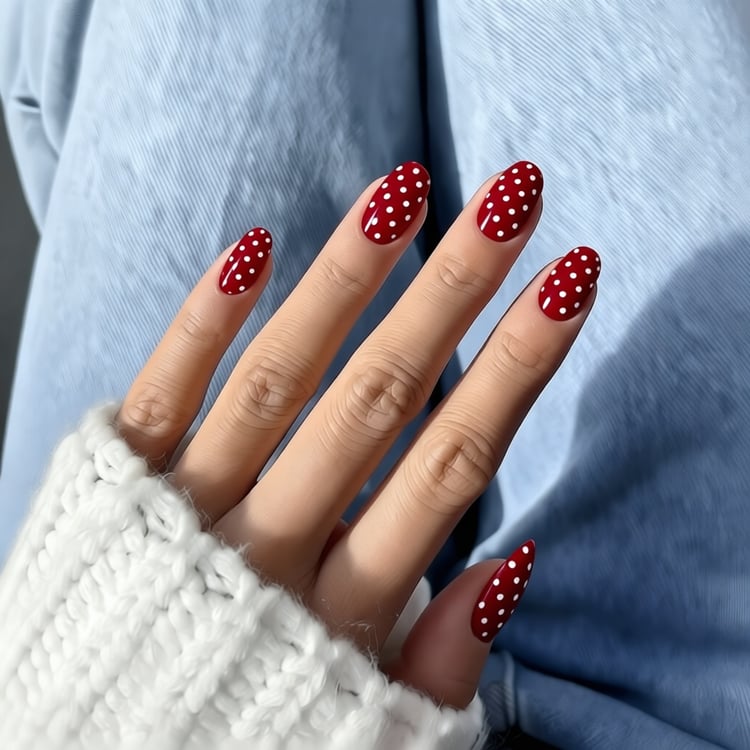 Preview Polka Dots Nail Art with AI