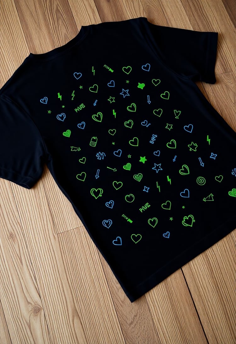 Hand Drawn Icons AI T-Shirt Design