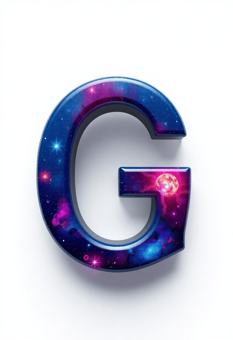 Celestial Galaxy-themed G Letter