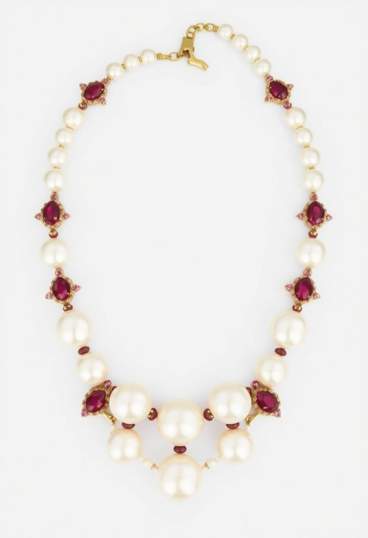 Ivory Enchantment with Ruby Accents