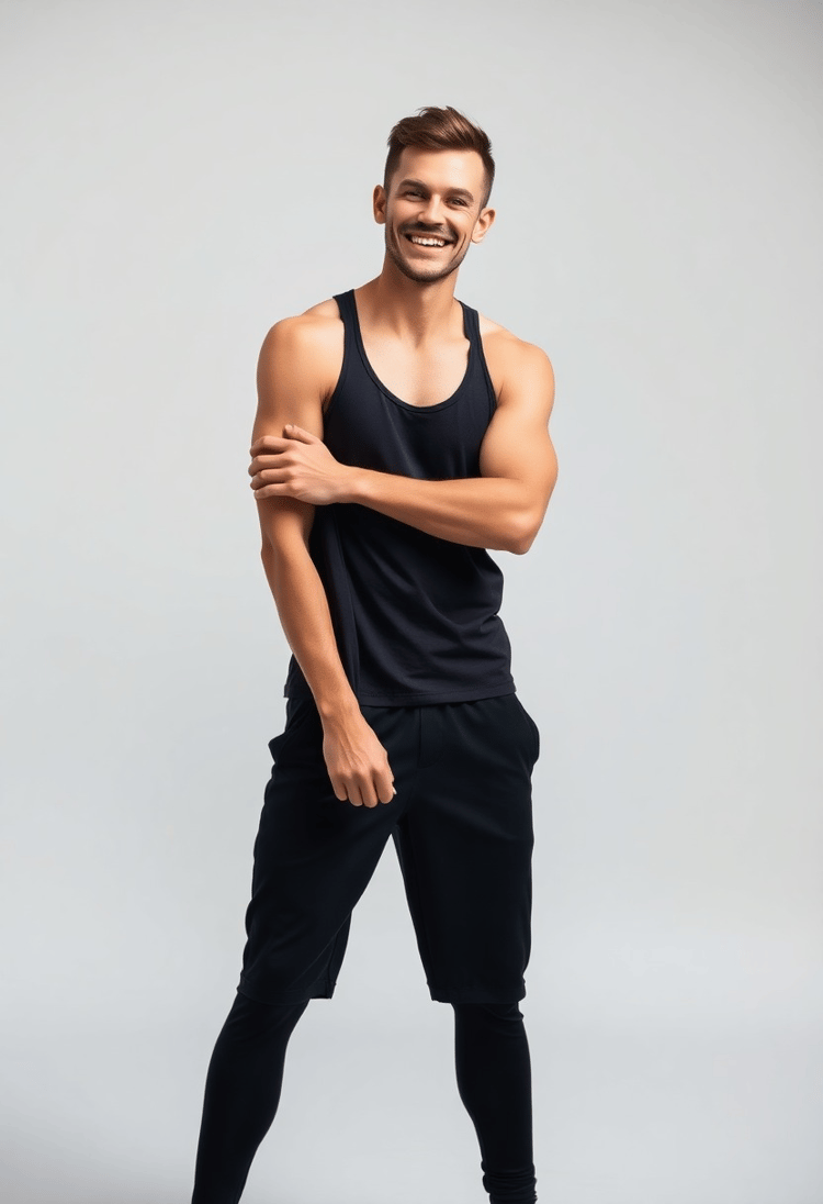 Hip Skinny Man in a Quirky Tee