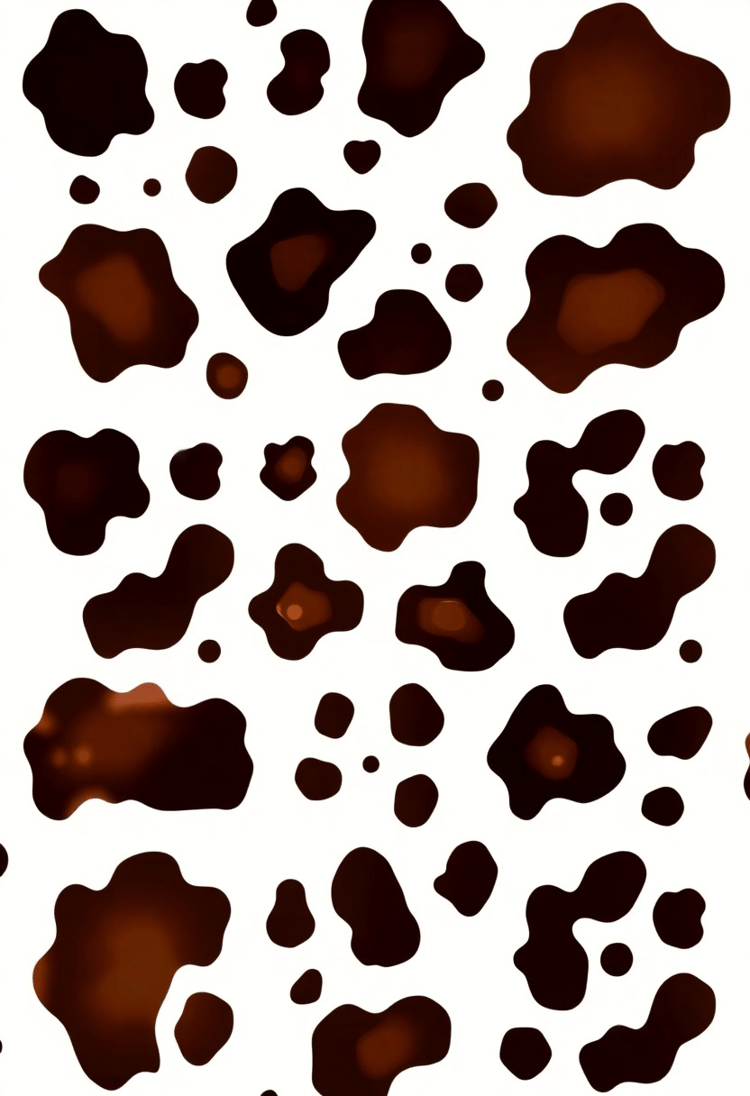 Abstract Cow Print with Geometric Shapes