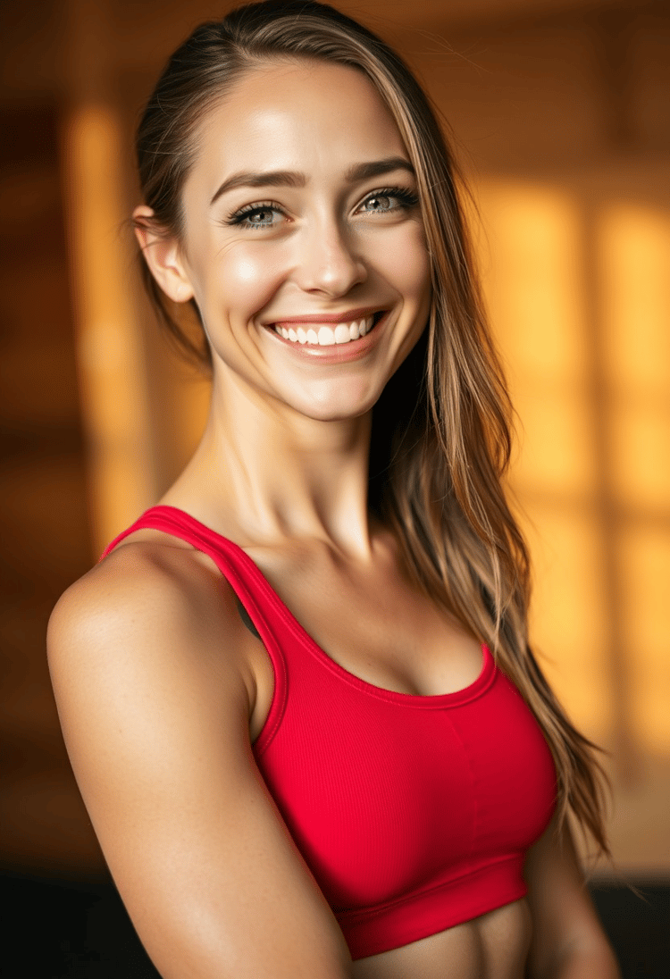 Closeup Portrait Fitness Woman