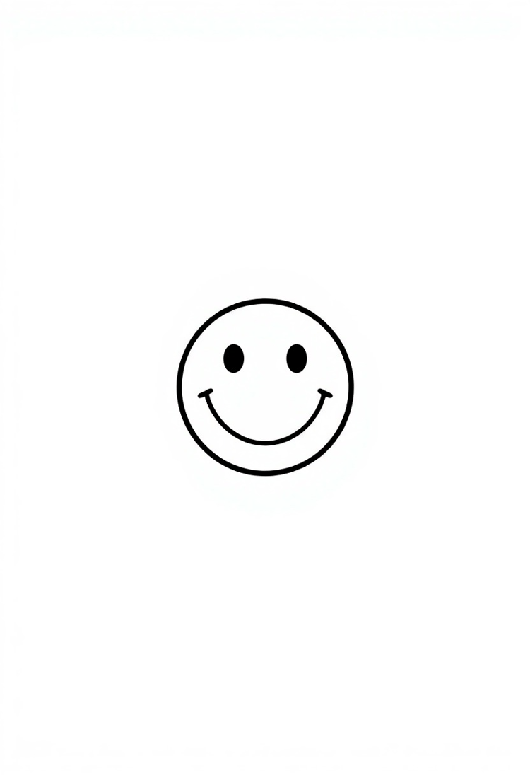Monochrome Minimalism: Classic Smiley