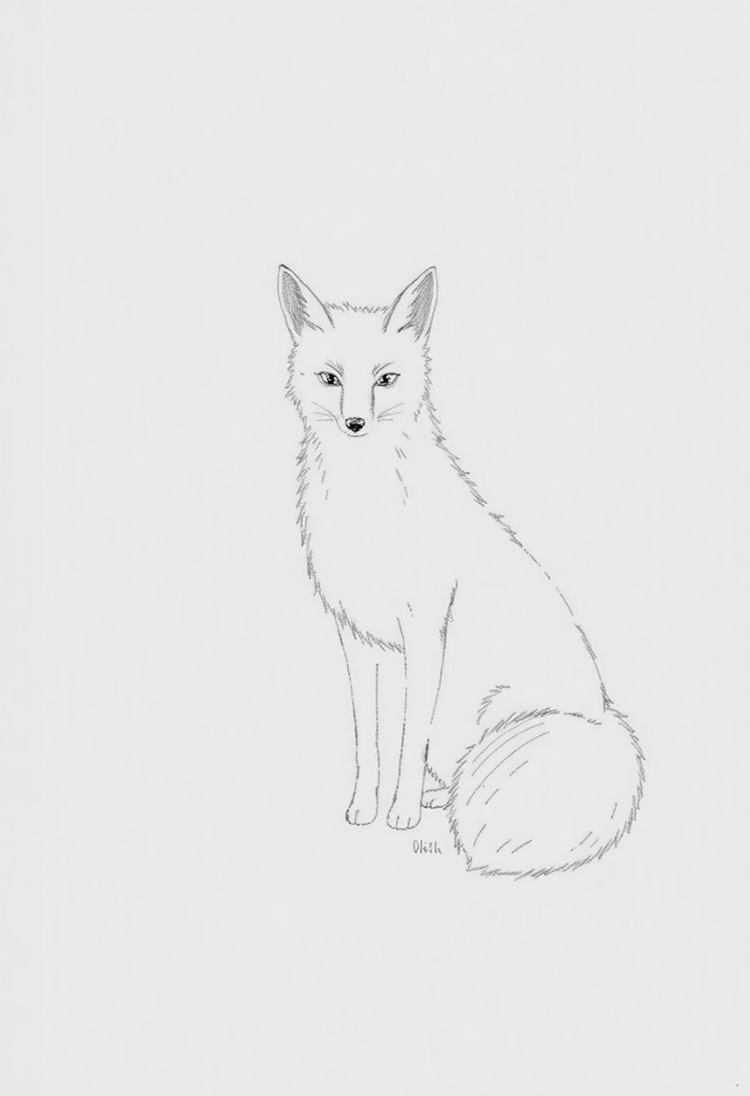 The Quiet Fox: A Hand-Drawn Portrayal
