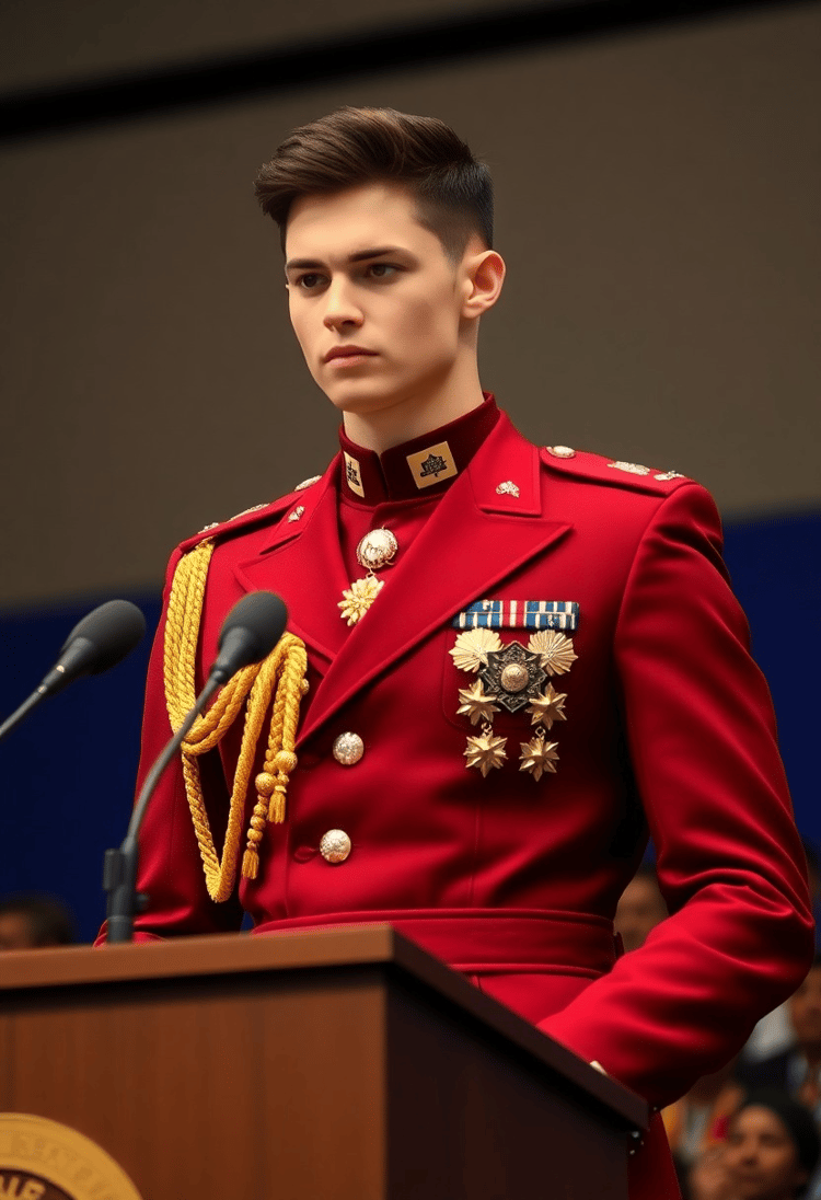 The Steel Gaze: A Modern Dictator in Command