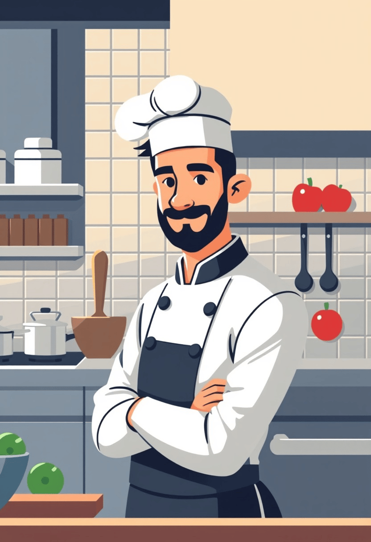 Free Chef Portrait Vector Illustration