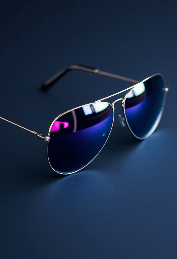 Futuristic Mirrored Aviator Sunglasses
