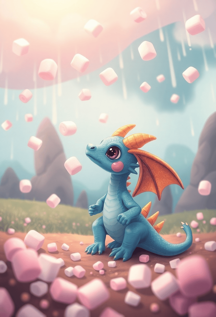 Fizzle the Dragon and the Rain of Marshmallows