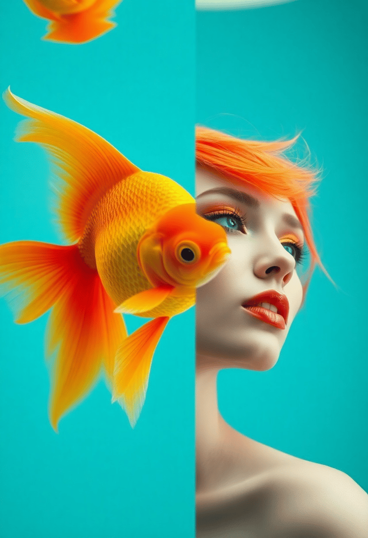 Fiery Fusion: Goldfish Inspired Glam
