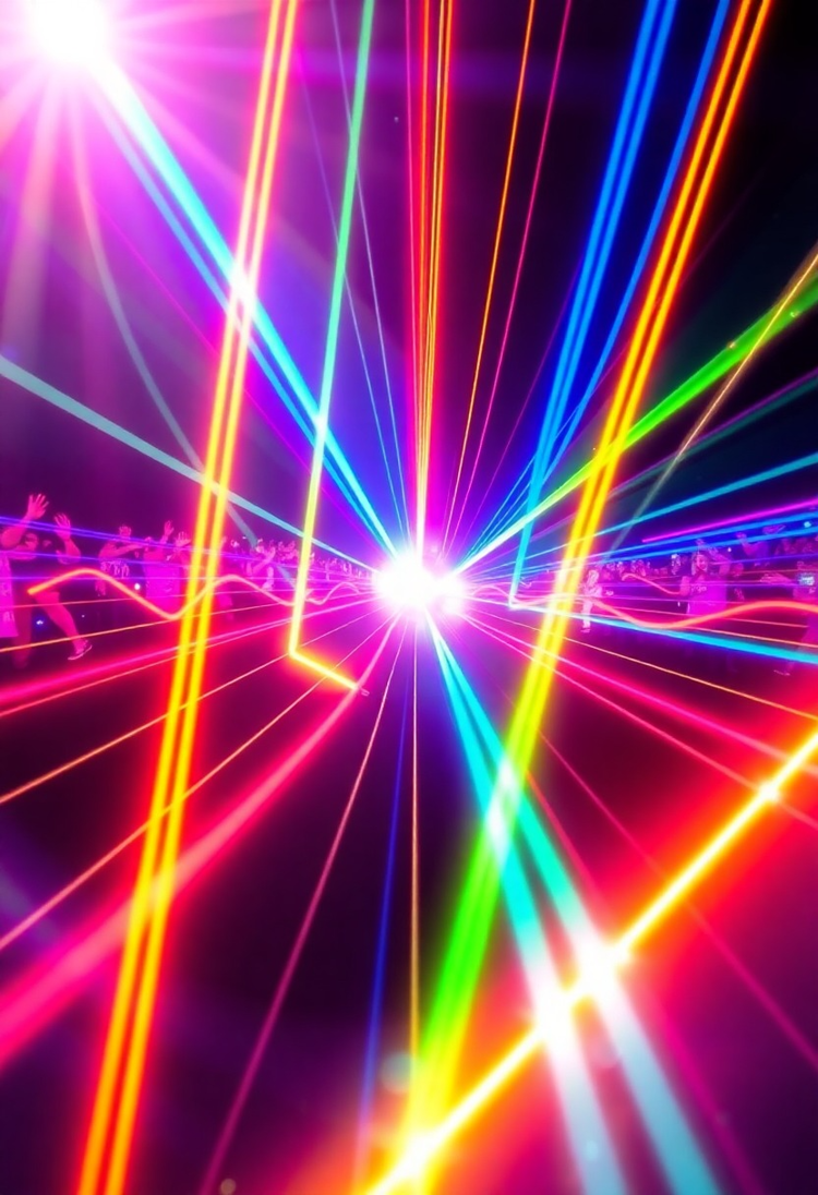 Electronic Euphoria: Vibrant EDM Album Cover Art