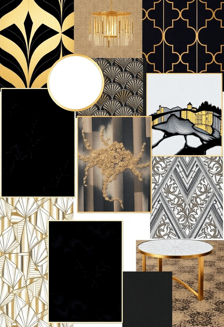 Art Deco Revived: Glamorous Moodboard Reinvention
