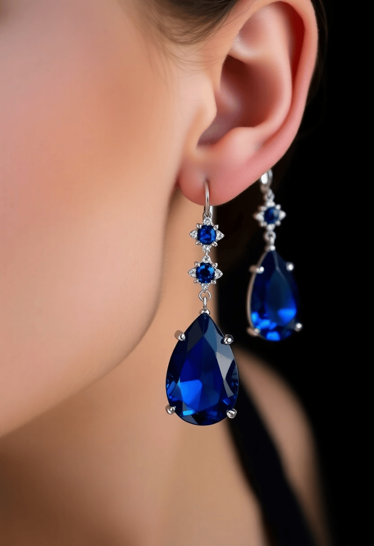 Ocean's Blue Sapphire Earrings