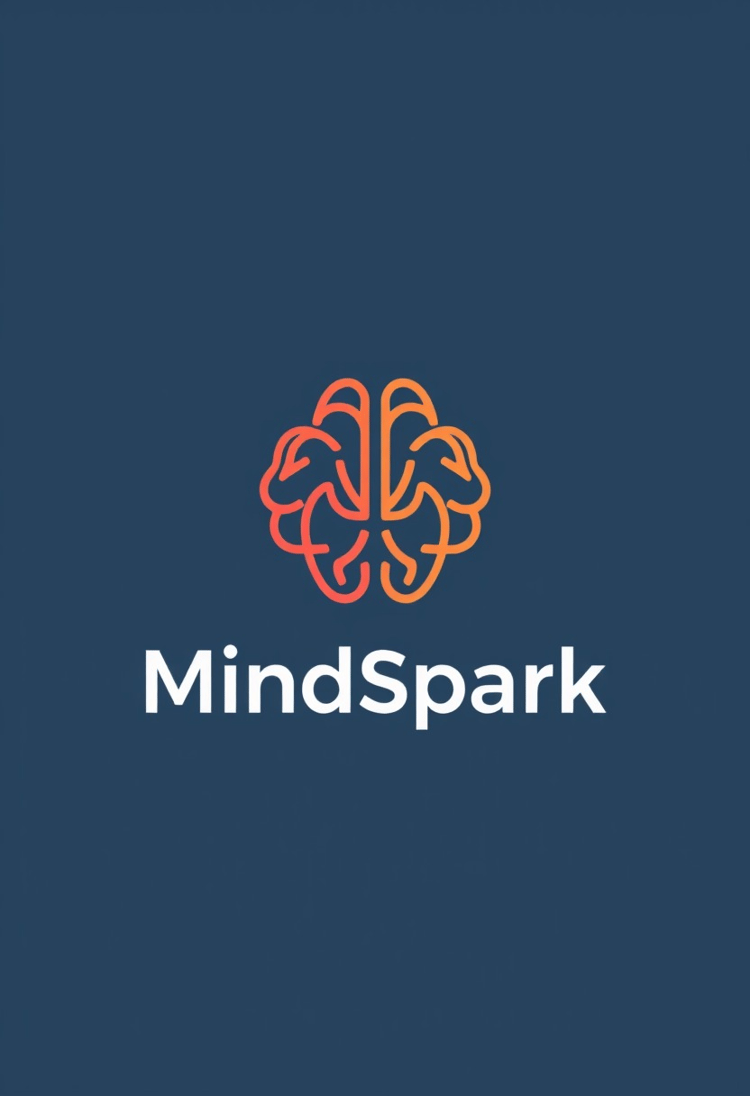 Minimal Brain Vector Logo Concept