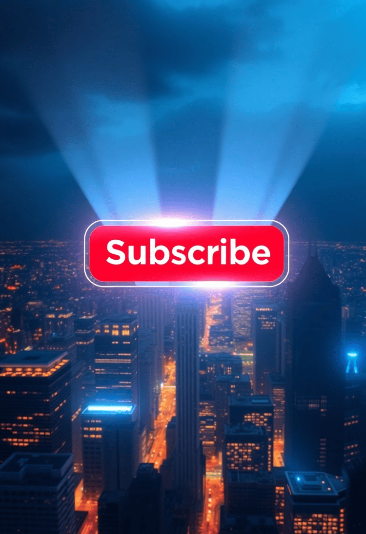 Subscribe Button with Futuristic Hologram