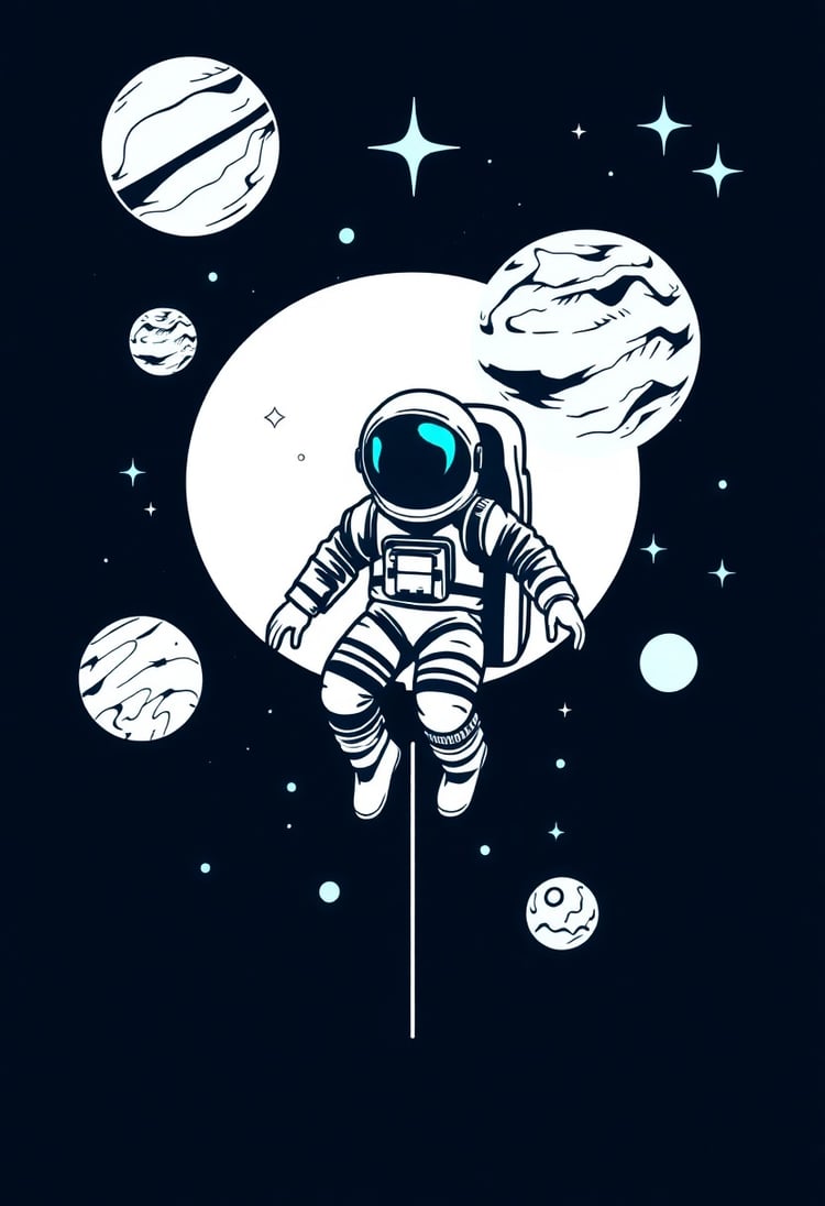 Astronaut T-Shirt Design