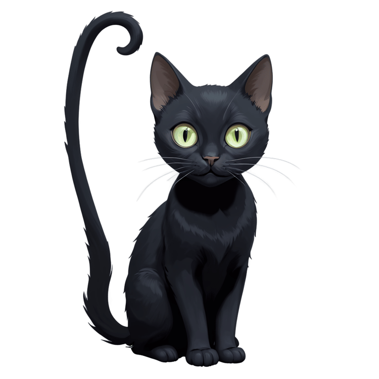 Scary Black Cat PNG Image Download