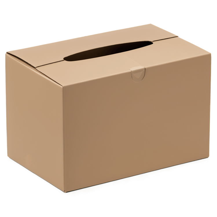 Rustic Brown Cardboard Box PNG Free Download