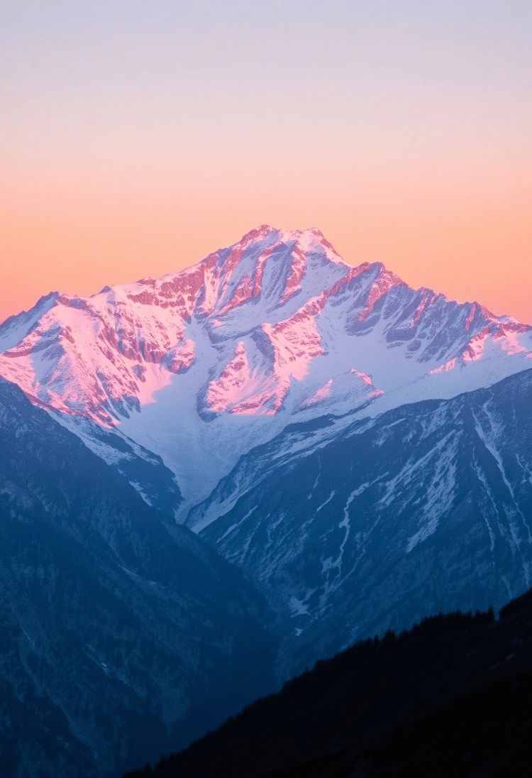 Serenity in the Mountains: A Dawn Landscape