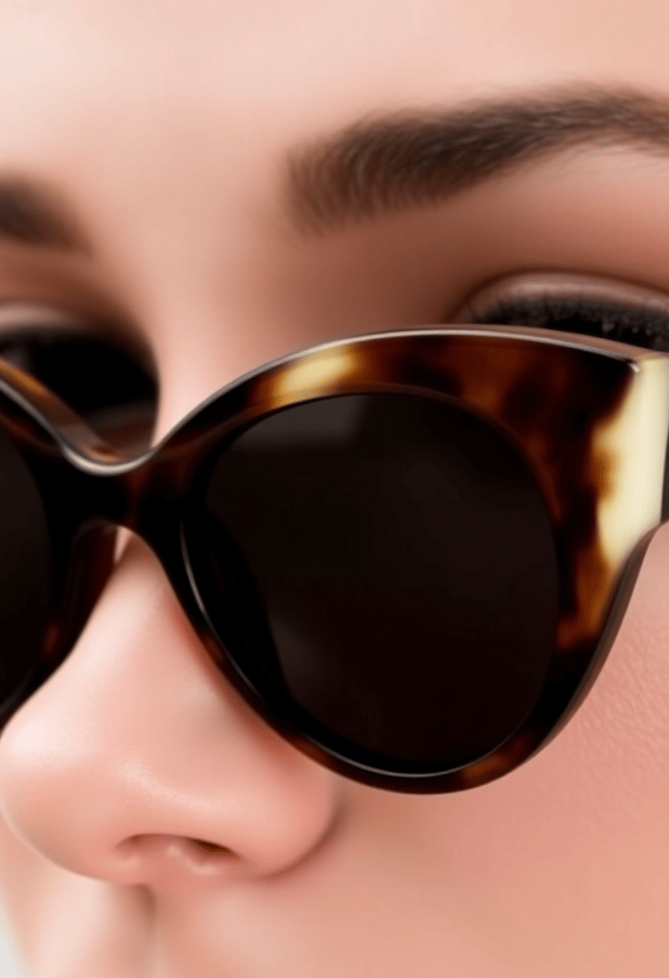 Retro Cat-Eye Sunglasses with Bold Horn-Rimmed Accent
