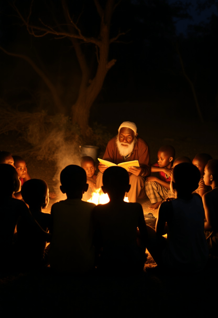 Ancestral Storytelling Around the Bonfire