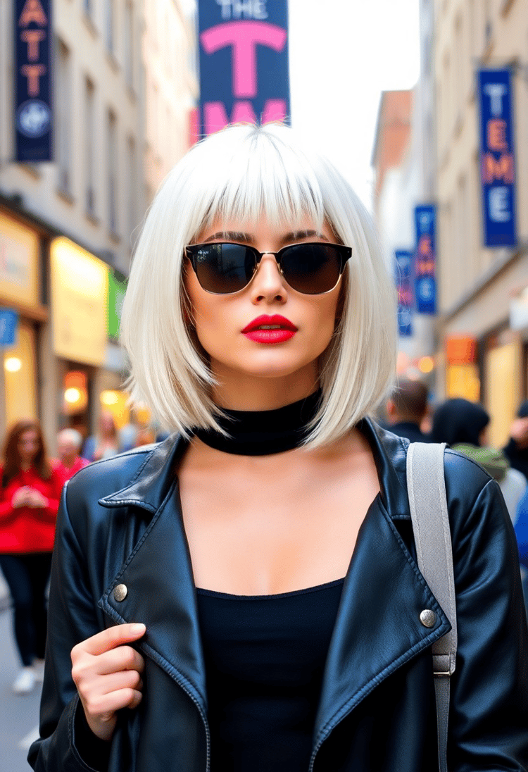 Chic Blonde Bob: A Trendy Woman's Style