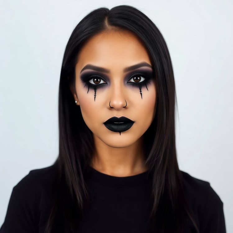 Add Gothic Makeup to Photo