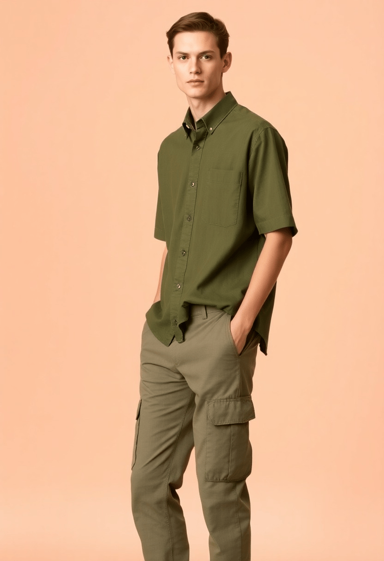 Understated Olive Green Sophistication