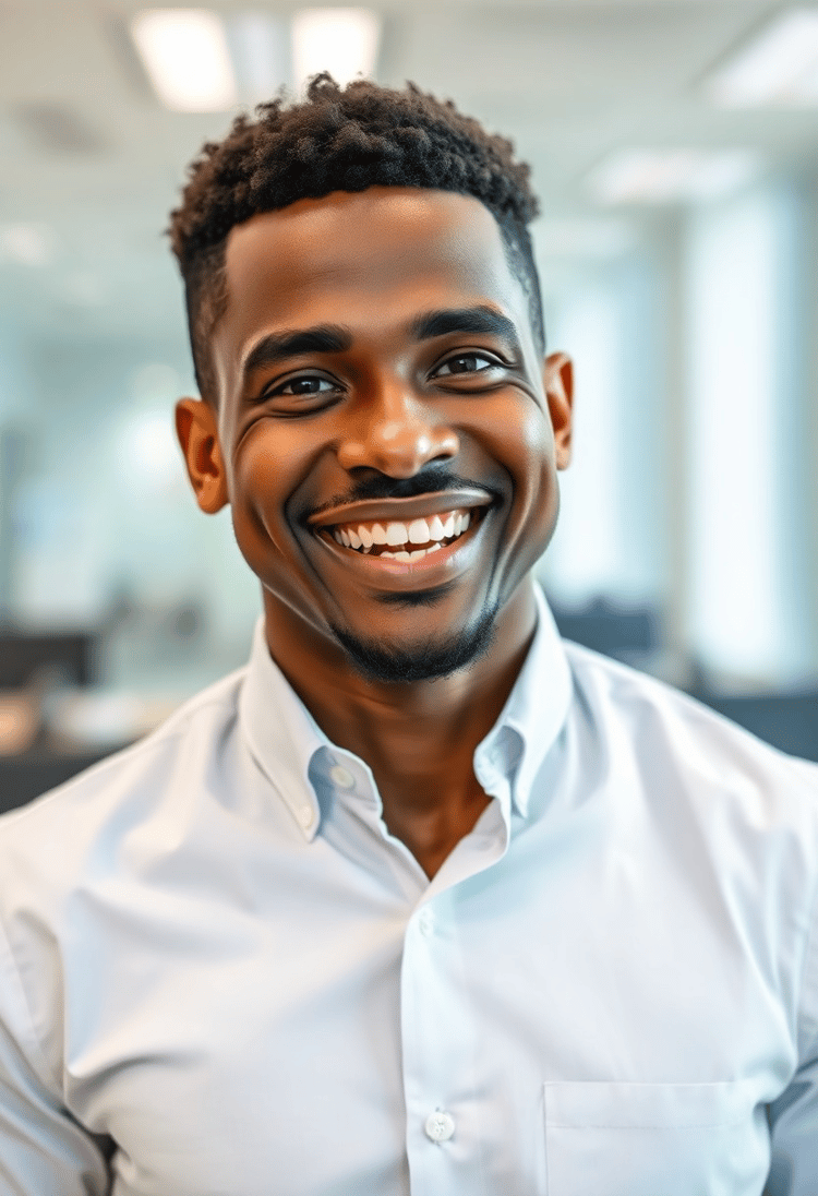 Dynamic Professional Male in the Workplace