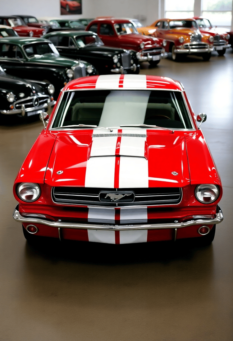 Vintage Mustang at a Classic Car Show