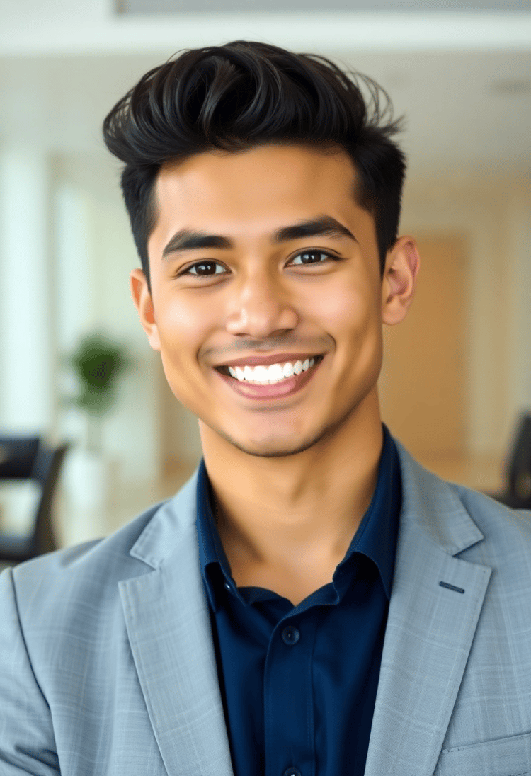 Contemporary Business Headshot of Young Latino Professional