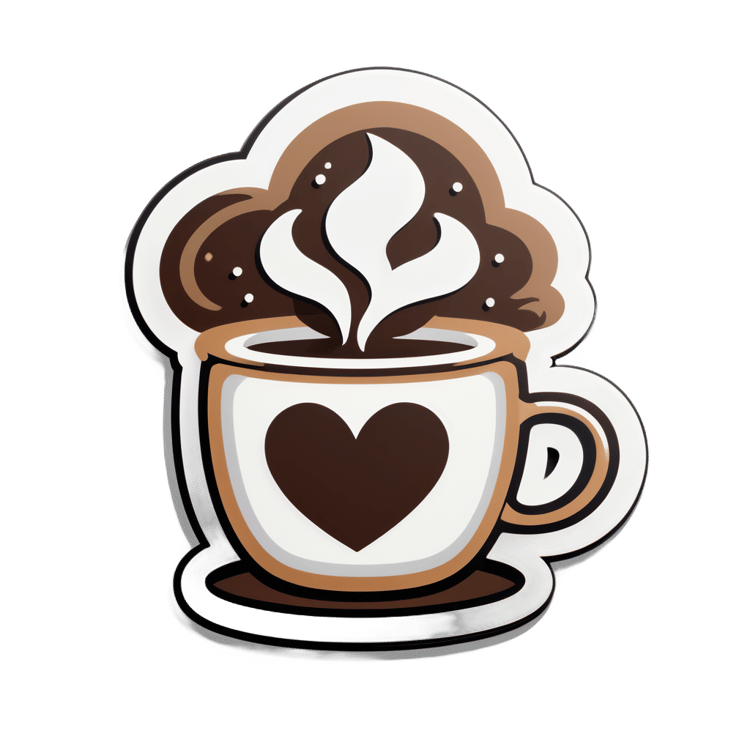 Coffee Mug Sticker PNG