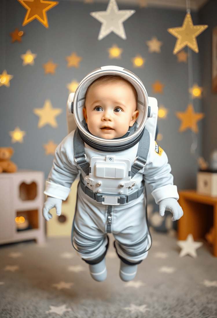 Baby Astronaut's First Spacewalk