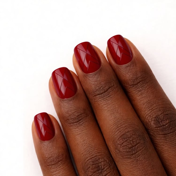 Try Geometric Nail Art  on Photo