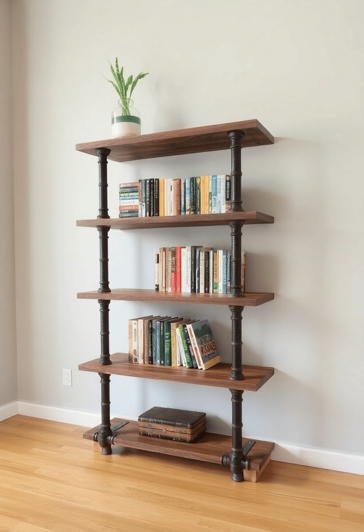 Industrial Pipe Bookshelf