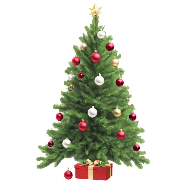 Decorated Christmas Tree PNG