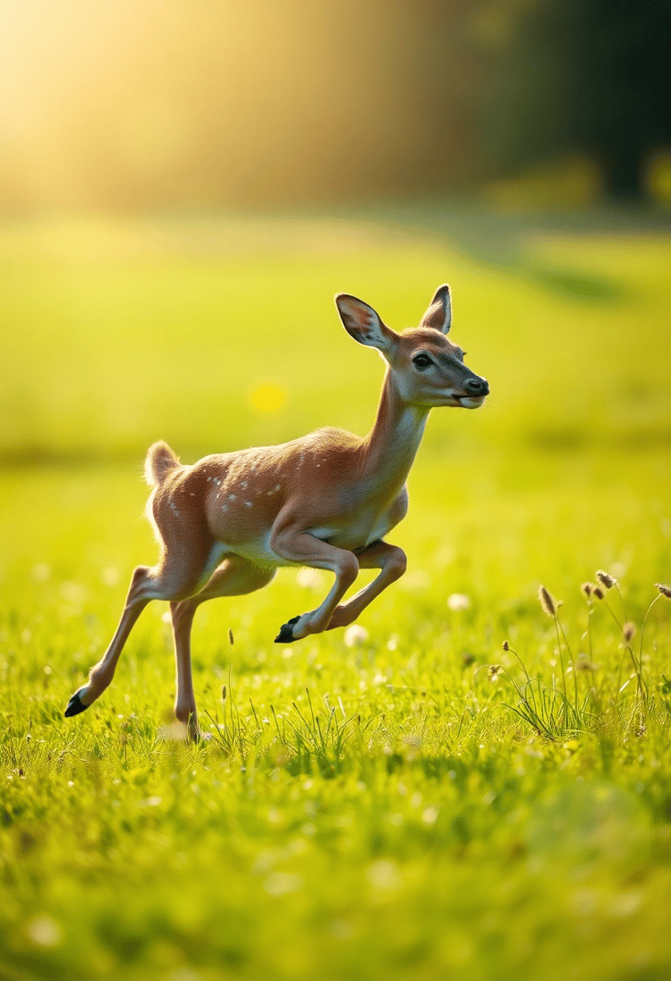 Playful Leaps: The Joy of Frolicking Deer