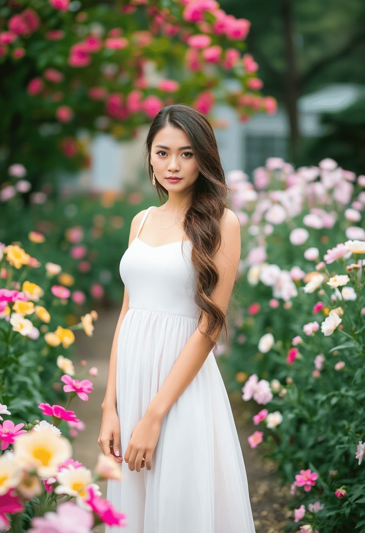 Garden Grace: Pastel Dress in Full Bloom